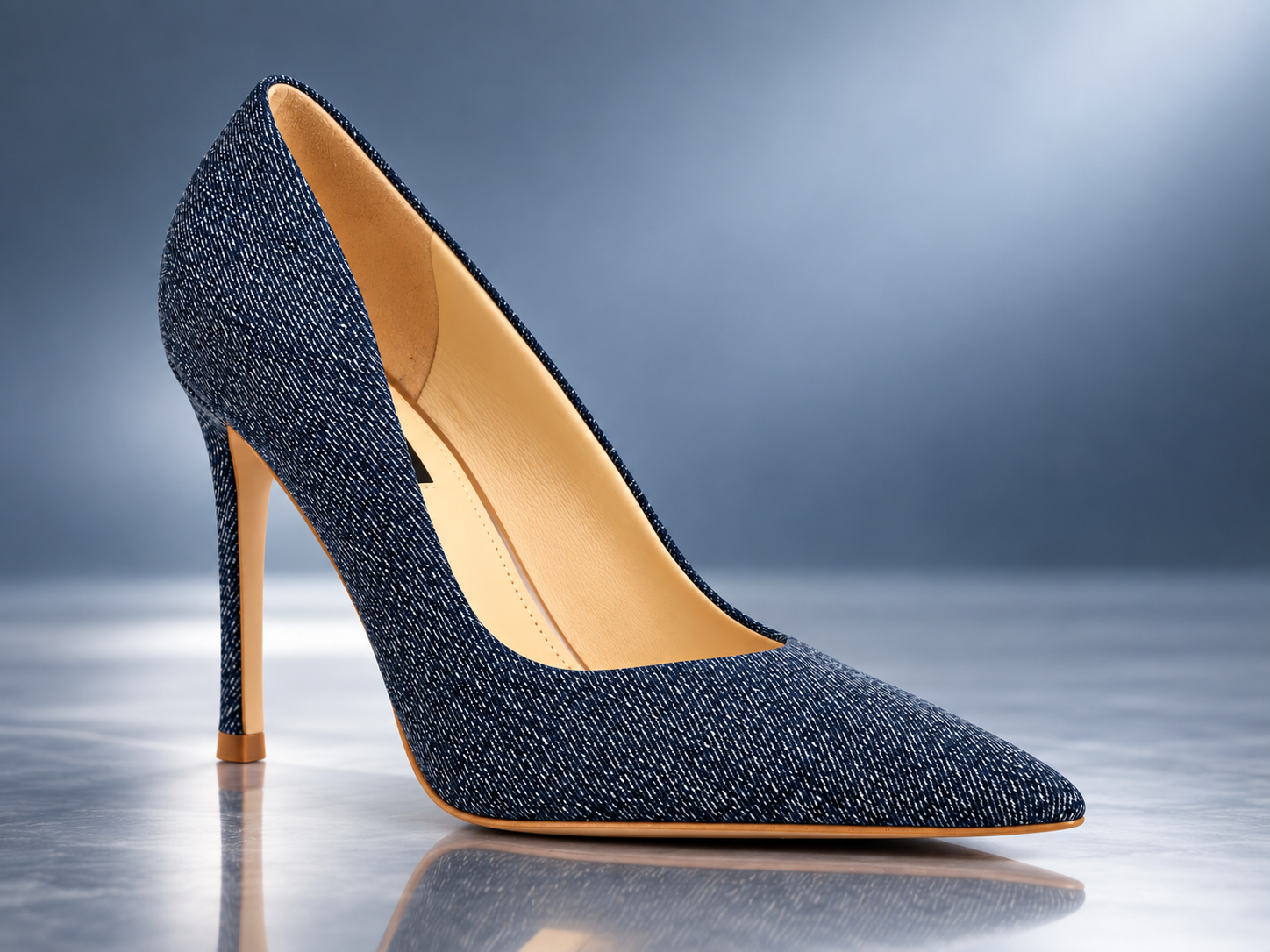 Denim Stiletto Pump